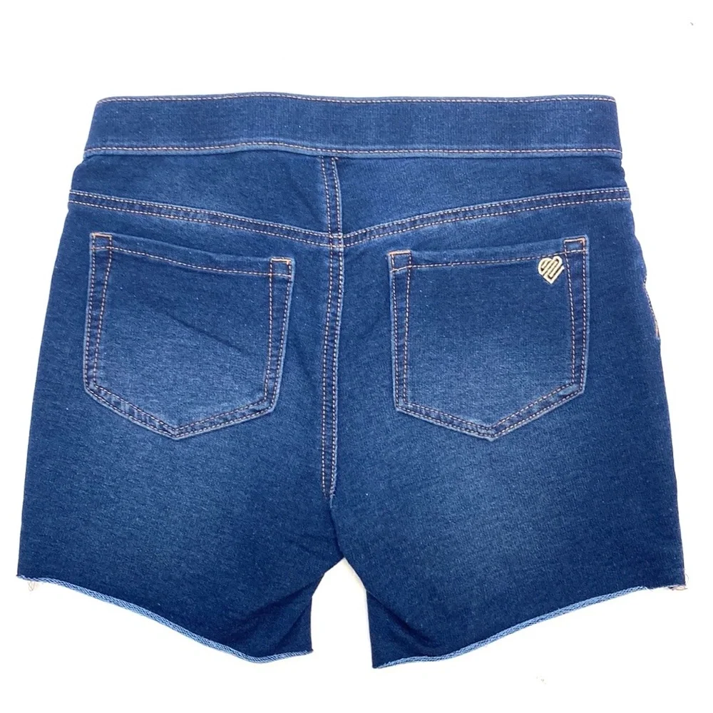 Justice Girls Distressed Pull-On Denim Cut-Off Shorts